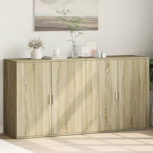WSJHUHK Aparadores de madera de roble Sonoma de 79 x 38 x 80 cm, 2 unidades