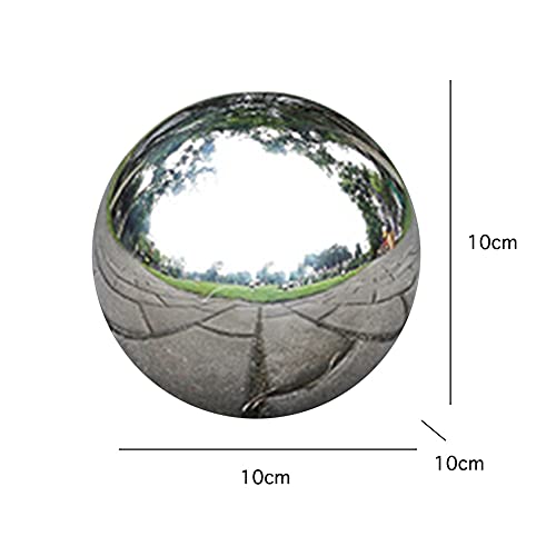 LYEAA Roestvrij staal Gazing Ball, 120-150mm reflecterende tuin bol, Spiegel gepolijst holle bal, Drijvende vijver ballen, Naadloze Gazing Globe voor Home Garden Ornament Decoraties - Afbeelding 4