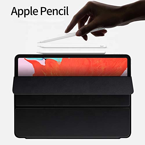 Original Case for iPad Pro 12.9 inch 2018 3rd Generation A1876/A1895/A2014/A1983 Ultra Slim Fit Hard Cover Pencill Compatible.Auto Wake/Sleep - Black