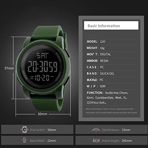 Buy Simple Sport Digital Men’s Military Watches Electronic