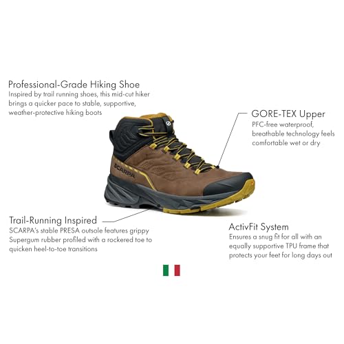 SCARPA Men's Rush 2 Pro Mid GTX Waterproof Gore-Tex Lightweight Hiking Boots2