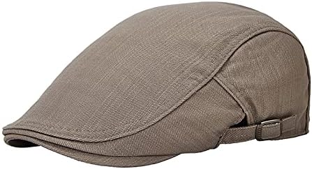 KeepSa Mens Vintage Flat Cap Gatsby Ivy Irish Newsboy Hat Hunting Cabbie Hat Adjustable Cotton Breathable Peaky Cap Beret Summer Hats