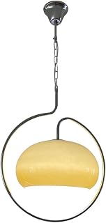 MaoKAW Lamparas de Techo, Lámpara Colgante de Cristal con Forma de Globo y Luces LED de Moda Simple y Amarilla Utilizada en la Sala de Estar, la Cocina, el Dormitorio, la Tienda de té con Leche, etc.