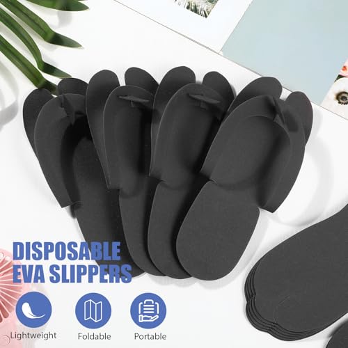 JaGely 100 pares de chinelos descartáveis de pedicure em EVA a granel, kit de chinelos descartáveis
