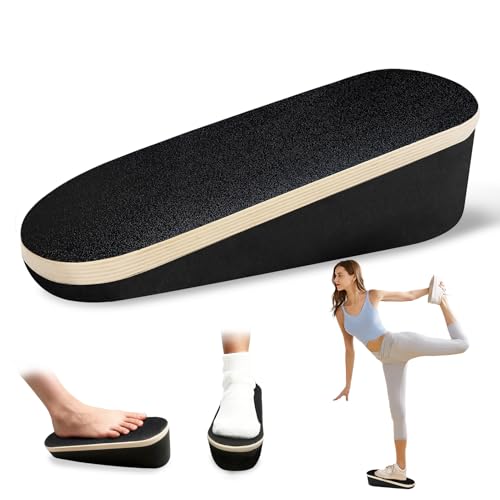 Athletic Balance Boards, Athletic Balance Trainer for Core & Ankle Strength, Non-Slip Wood TPE Wobble Board for Home Gym Fitness, Rehabilitation, and Stability Training