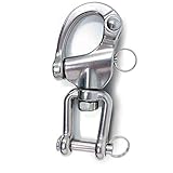 5” Jaw Swivel Snap Tack Shackle for Sailboat – Stainless Steel . Five Oceans 448