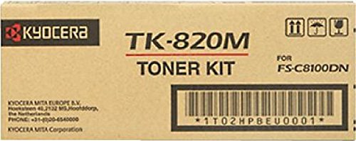 Toner magenta Kyocera TK820M cartouche laser pour imprimante FS-C8100DN TK-820M