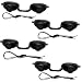 EVO FLEX Sunnies Flexible Tanning Bed Goggles Eye Protection UV Glasses 4 Pack (Black)