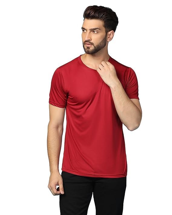 Mac Arthur - Men Polyester Dry Fit T-Shirt || Half Sleeve T-Shirt || Boy T-Shirts || Round Neck Tshirts || Plain Solid Tshirt || Stylish Half Sleeve Top