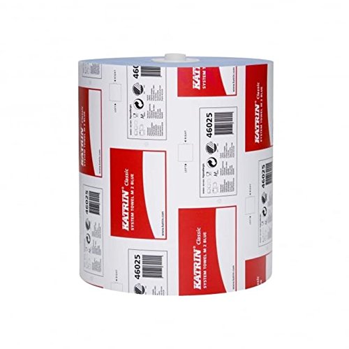 Katrin AGK025 Classic System Roll M2 Hand Towel, 2Ply, Blue (Pack of 6