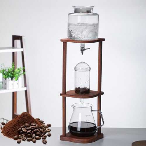 cdpdmai Cold Brew Tower - Cafetera de Hielo,Cafetera de Torre de Goteo Cold Brew,Cafetera de infusión en frío, gotero Ajustable, preparación Manual para el hogar y la Oficina(Size:C)