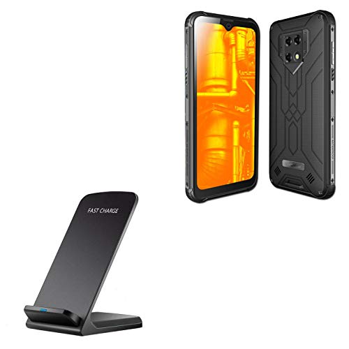 BoxWave Charger Compatible with Blackview BV9800 Pro - Wireless QuickCharge Stand (10W), No Cord; no Problem! Charge Your Phone with Ease! - Jet Black