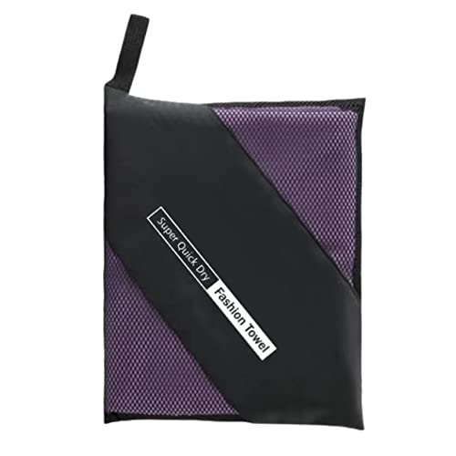 Serviette microfibre violette lot de 2 pour sport et camping - 6