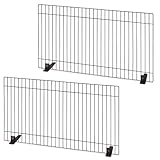 【2個セット】アイリスオーヤマ ペットフェンス ペットゲート P-SPF-96 ブラウン/幅90cm(ハイタイプ) 幅90×高さ55cm