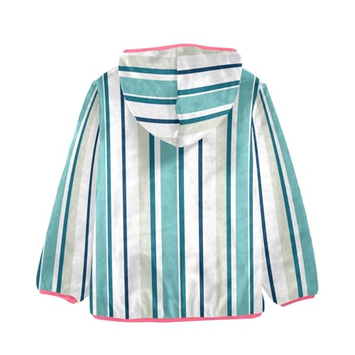 GuoChe Colored Stripes Boys Hooded Fleece Jacket2