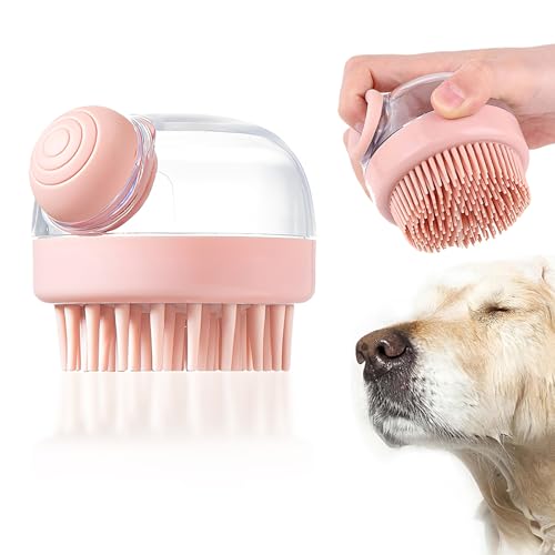 VBSJAH 1 Pezzi Spazzola Per Lavare i Cani e i Gatt, Spazzola da Bagno per Animali Domestici, Spazzola per lavaggio cani, Toelettatura per il Bagno il Massaggio e la Rimozione del Pulizia Quotidiana