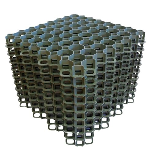 10 Stück ViD Rasengitter/Rasenwaben 50x50x4 cm grün | Paddockplatten/Rasengitterplatten/Bodenwaben/Gehwegplatten