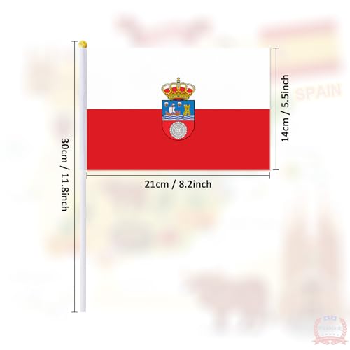 Drapeaux de Cantabrie à main légers pour équiper facilement les grands groupes