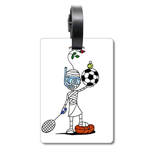 Étiquette de valise football Mummy Horus pour les départs en vacances en famille