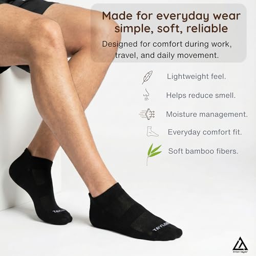 Image of Men Bamboo Ankle Socks |Ultra-Soft Breathable Summer Socks |Moisture-Wicking |Odor-Free, Lightweight Everyday Wear Socks | Size (UK 6-11)