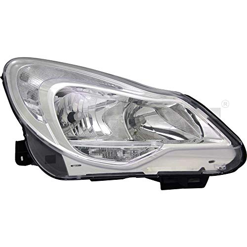 Faro principal delantero izquierdo cromo H1/H7/W21/5W/PSY24W con luz diurna para modelo Corsa D (S07) año de fabricación: 01/2011 08/2014