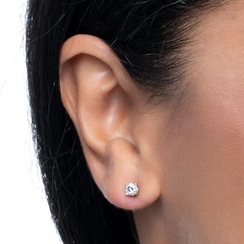 Image of Amazon Essentials 0.25 to 1 Carat IGI Certified Solitaire Lab Grown Diamond Stud 14k Gold 4 Prong Round Cut Earrings (G-H Color VS1-VS2 Clarity)