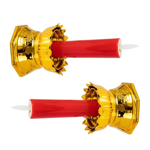 2 Velas LED de Loto Luces de Buda sin Llama para Altar y Ofrendas en el Hogar