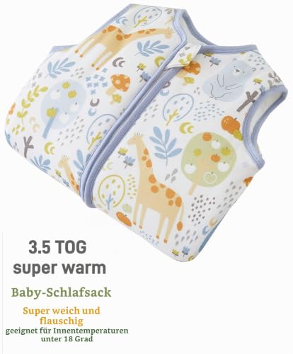 Chilsuessy Baby Schlafsack mit Füßen 3.5 Tog Kinder Winter Schlafsack Soft Baumwolle Baby Schlafsack mit Beinen für Jungen und Mädchen… – Ansicht 2