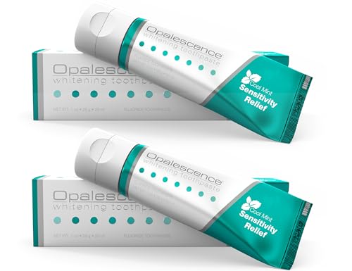 Image of Opalescence Whitening Toothpaste Sensitive Travel Size 1 Ounce (2Pack) Fluoride Teeth Whitening Toothpaste for Sensitive Teeth, Mint Flavor 3472-2
