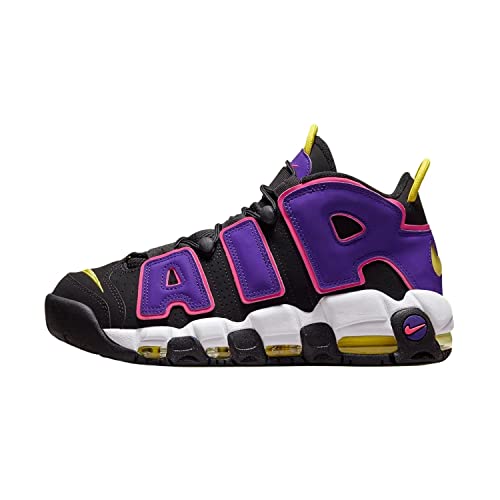 Nike Men's Air More Uptempo '96 Sneaker, Black/Multi-color-court Purple, 9.5