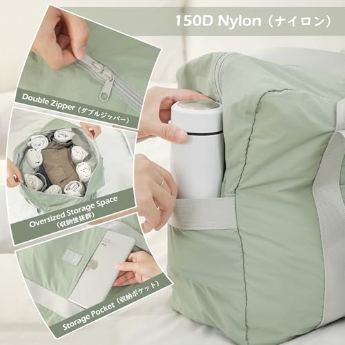 TRIWONDER Travel Duffel Sport Bag Waterproof Weekender Carry On Tote Hospital Bag for Labor and Delivery Overnight Luggage Bag with Trolley Sleeve3