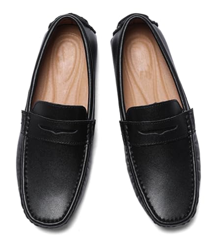 Minishion Boys Mens Comfortable Dress Shoes Loafers with Buckle Driving Moccasins YY0072