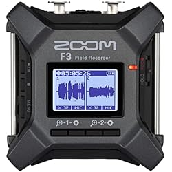 Zoom F3 Professional Field Recorder for Filmmakers & Musicians | Clip-Free Audio with 32-Bit Float, Dual A/D Converters, 2 Locking XLR/TRS Inputs, Battery Powered, Wireless Control