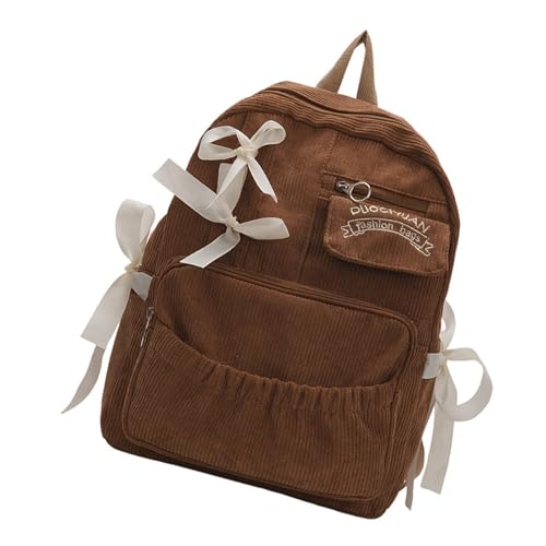 Mochila de gran capacidad escolar con lazos para estudiantes de secundaria y universidad