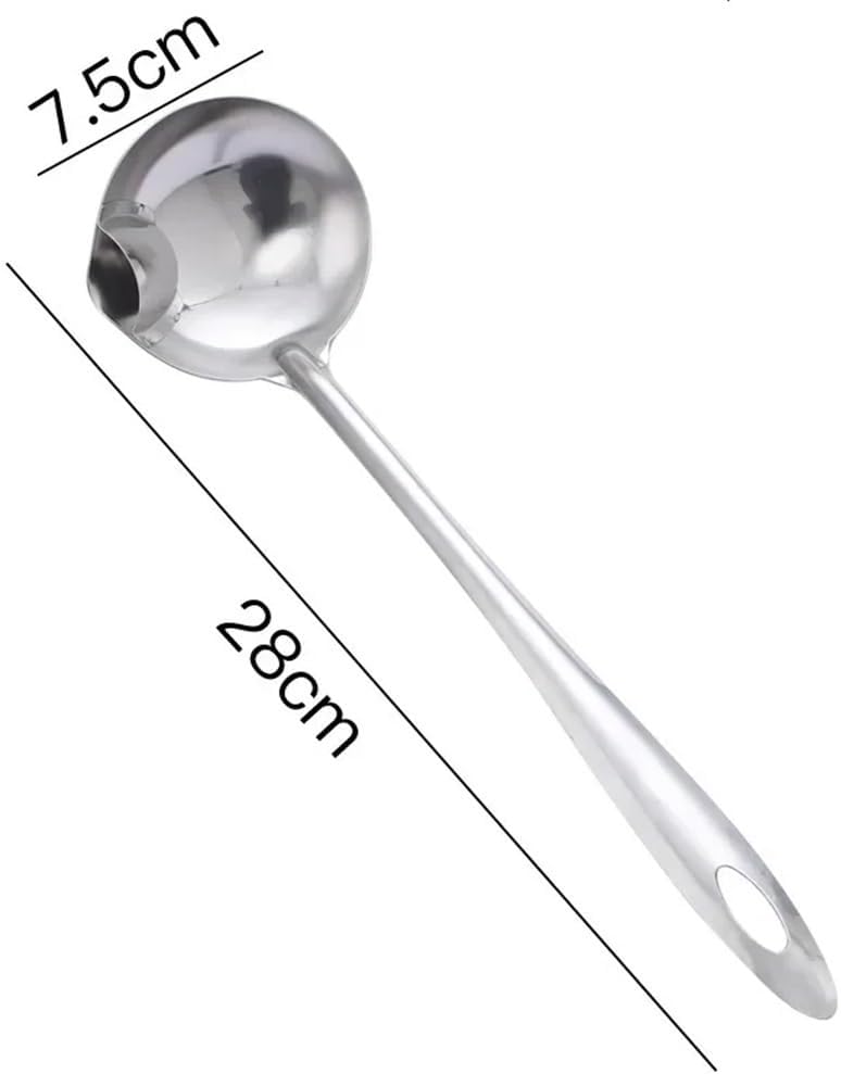 ladle 2-piece Set Stainless Steel Colander Spoon Soup Kitchen Gravy Oil Fat Separator Ladles Skimmer Soup Ladles