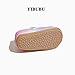yibubu Fashion Gold Bow Baby Girl Shoes Soft Sole Crib Shoes for Infant & Toddler, Non-Slip First Walkers Newborn Baby Mary Jane Flats (Pink, Infant, 18 Months, Age, US Footwear Size System, Medium)