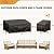 3 PCS Patio Furniture Covers Sets, 420D Waterproof Outdoor Chair Covers and Sofa Cover, Fits Outdoor 3 Seater Sofa 79"W x 35"D x33"H and Chairs 33"W x 35"D x 33"H, Triple Windproof and Anti-UV, Black