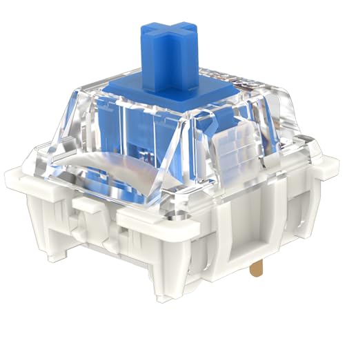 GATERON G Blue Pro 3.0 Pre lubed 5pin 60gf Clicky Switches RGB Light for MX Mechanical Keyboard (70pcs, Blue) by GATERON - Used condition - US$12.62