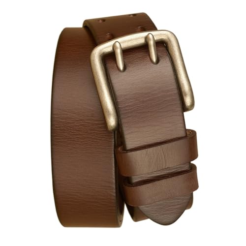 Ceinture vintage en cuir de vache fait main style western boucle double griffe