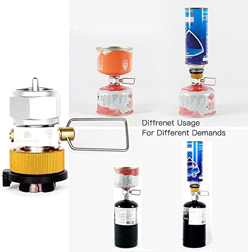 Gas Canister Refill Adapter,Gas Saver Plus Gas Convertor Shifter Camping Gas Adaptor Valve for Nozzle Bottle Type/Butane Gas Cartridge/Lindal Valve Canister