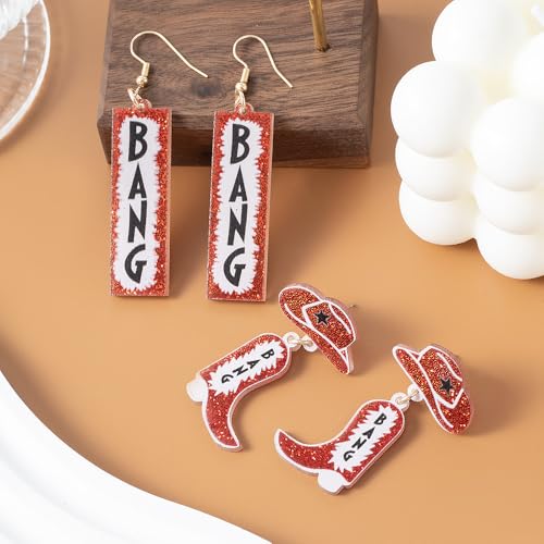 ๐ธโจ Bling It On! Cowboy Boots Earrings for the Ultimate Cowgirl Vibe! ๐ค ๐ #ConcertStyle #CowgirlChic #BlingBling - Image 3