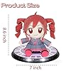 3D Twin-Tail Anime Plush - 8.6" Pink Twin Drill Hair Stuffed Doll, Cute Collectible Soft Plushie Gift for Boys and Girl - Image 2