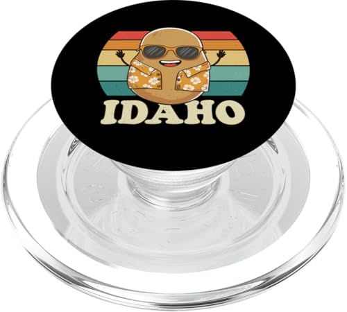Funny Idaho Potato Sunglasses Vintage Distressed Tee PopSockets PopGrip for MagSafe