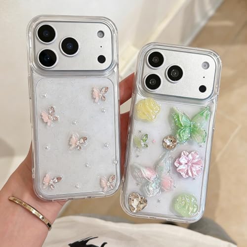 Coque iPhone 17 Pro Max papillon rose protège contre chutes - 5
