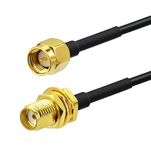 Superbat RF coaxial SMA Male to SMA Female Bulkhead RG174 3ft Cable + 3pcs RF Coax SMA Adapter Kit for SDR Equipment Antenna Ham Radio,3G 4G LTE Antenna,ADS-B,GPS and etc