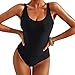 Traje de baño de una Pieza para Mujer, Color sólido, cinturón Sexy, cojín para el Pecho sin Soporte de Acero, Traje de baño de una Pieza para Mujer