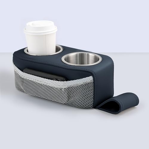 marinexplore Pontoon Cup Holder,Boat Seat Cup Holder,Double Drink Holder,Portable Cup Beverage Mobile Phone Holders for Pontoon Boat Sofa,RV Couch,Car Back Seat(Navy Blue)