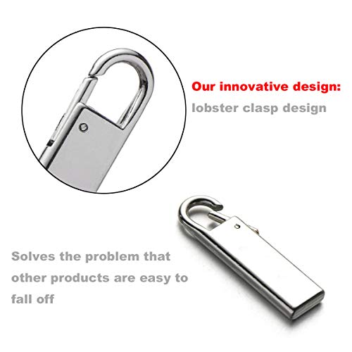 image for Zpsolution Zipper Pull Replacement Metal Zipper Handle Mend Fixer for 