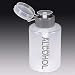 Liquid Push Down Alcohol Dispenser- Clear Bottle- Labeled - 9 Oz Bottle by Tech-Med