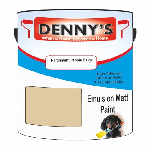 Premium Interior Wall & Ceiling Emulsion Paint – Parchment Pebble Beige – Rich Matt Finish, Durable & Washable, Low Odour, Ideal for Living Rooms, Bedrooms & Hallways (250ML Tin)